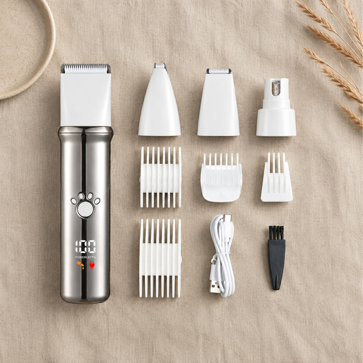 PAWNOVA™ GroomPro 4-in-1 – Professional Pet Grooming Kit