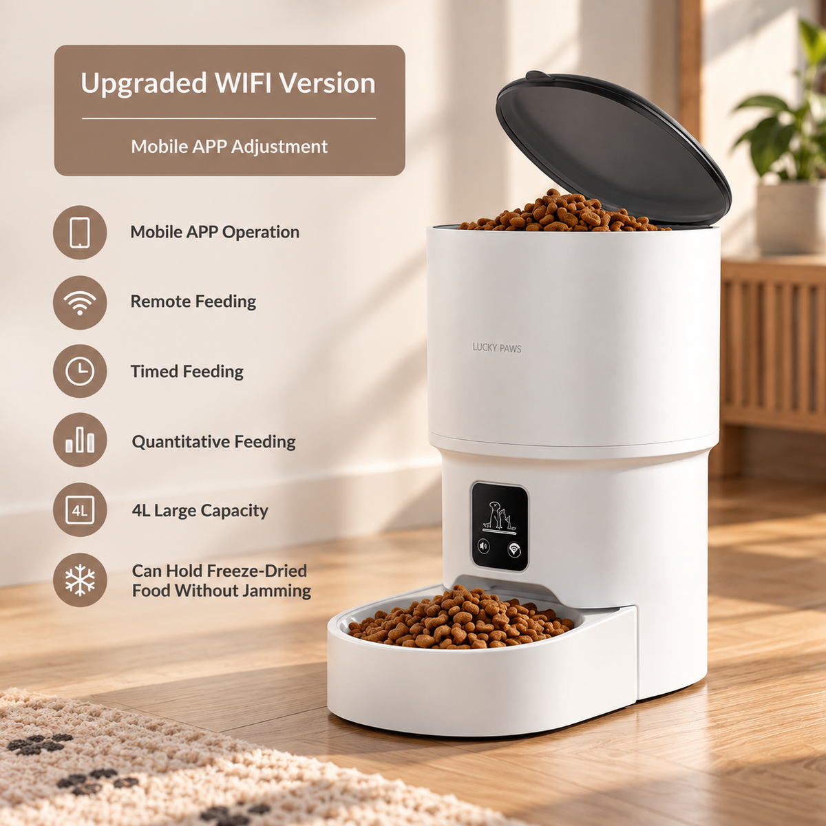 PAWNOVA™ SmartFeeder – Dispenser Automatico WiFi per Cani e Gatti