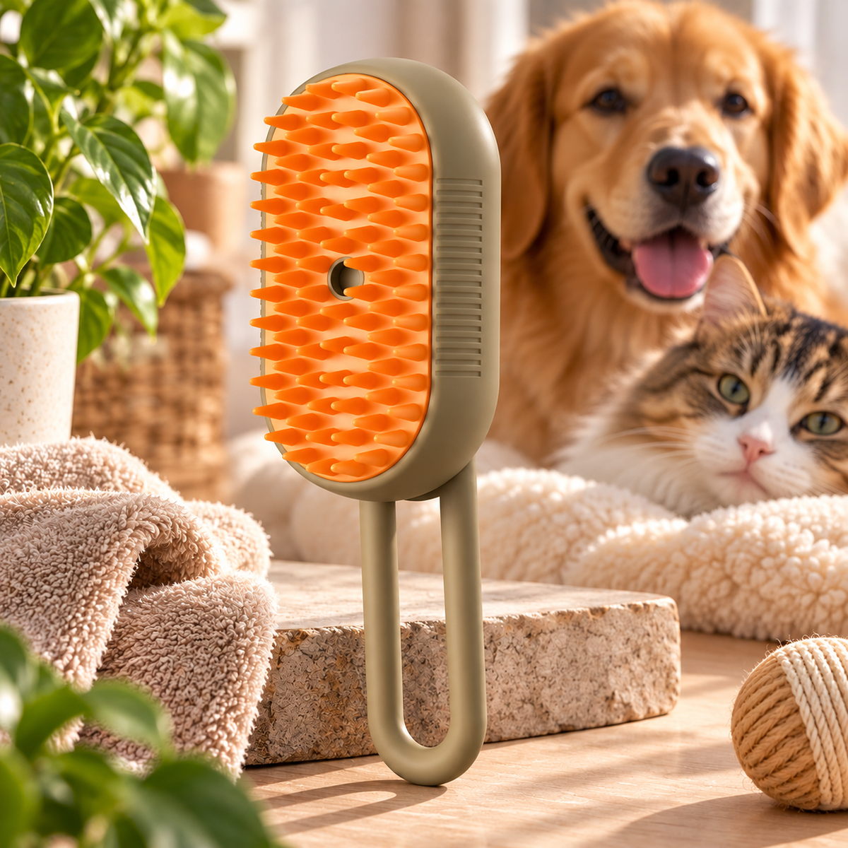 PawNova™ FurEase — Spazzola 3-in-1 a Vapore