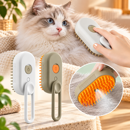 PawNova™ FurEase — Spazzola 3-in-1 a Vapore