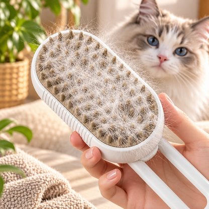 PawNova™ FurEase — Spazzola 3-in-1 a Vapore